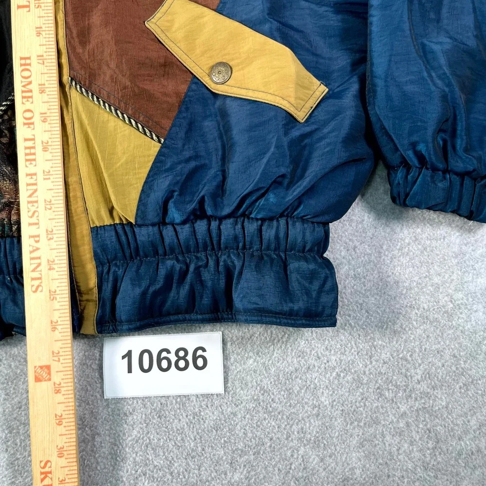 Vintage SkiWear G-4000 Windbreaker Jacket Mens Large Multicolor Colorblock Retro